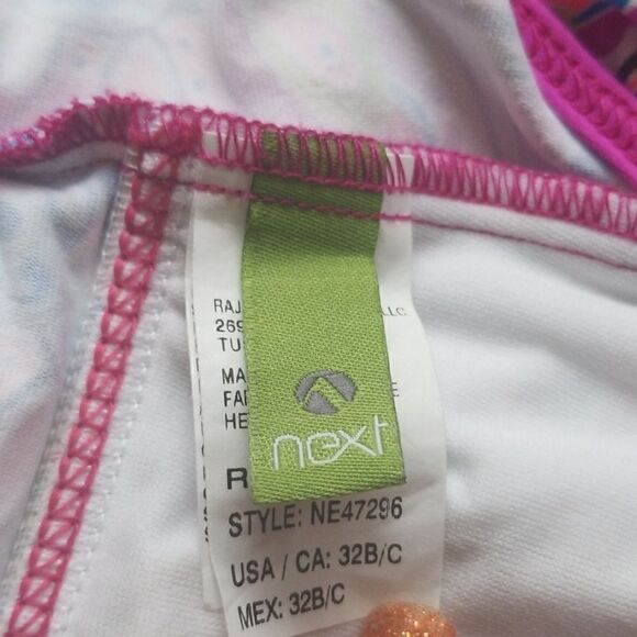 next  Bohemian neon print Tankini top, 32 b/c - Picture 5 of 5